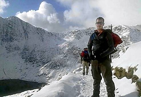 Chris Gaynon on a training walk earlier this year for the epic charity challenge 