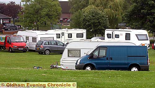 VAN park . . . caravans on land between Higginshaw Lane and Higginshaw Road VAN park . . . caravans on land between Higginshaw Lane and Higginshaw Road