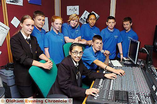 STATION stars . . . Kaskenmoor and South Chadderton pupils including (front) Dipti Vadher and Connor Foster 