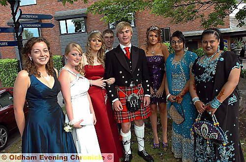 SCOTTISH touch . . . this lad stands out from the crowd and (inset) the girls turn on the glamour 