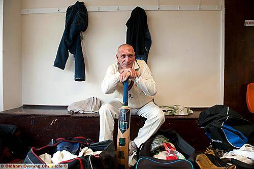 TIME FOR CONTEMPLATION . . . Mel Whittle reflects on his achievements in the sanctuary of the Oldham dressing room. 