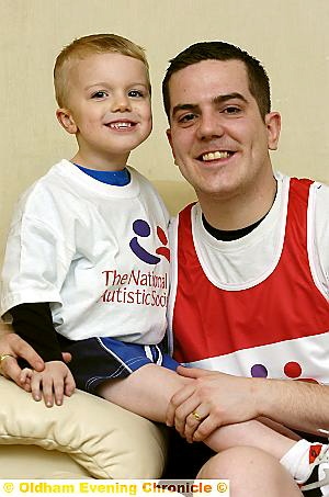 GRANT boost: Russell Burt, with five-year-old son Charlie, who has autism
GRANT boost: Russell Burt, with five-year-old son Charlie, who has autism