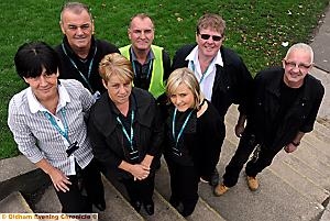 SENSE of achievement: Royton and Crompton School staff (l-r) Julie Ashton, Malcolm Campbell, Sue Fletcher, John Burlison, Vicky Fletcher, Bryn Dunkerley and Gary Boswell 