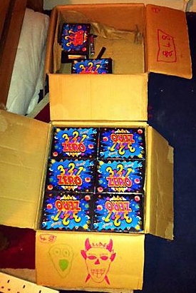 The confiscated fireworks The confiscated fireworks