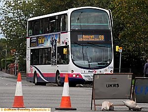 DIVERTED: the popular 59 service now turns left from Middleton Road on to Broadway 