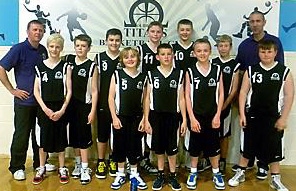 OLDHAM Titans under-13s players and coaches line-up before their match against Everton Tigers. 