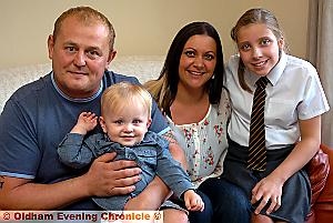 Proud family: dad Richard, Rocco Valentino, mum Adriana and Rocco’s sister Gabriella 