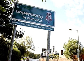 THIS way up, no this way. . . the upside down sign in Chadderton THIS way up, no this way. . . the upside down sign in Chadderton