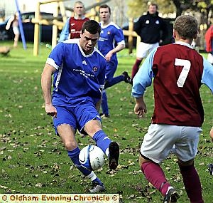IN-FORM: Ash Simpson (centre) played well for Diggle against Lepton Highlanders. IN-FORM: Ash Simpson (centre) played well for Diggle against Lepton Highlanders.