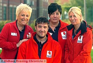 MEMBERS of the British Lung Foundation team . . . (from the left) Lynn Daniel, David Pitchforth, Diane Campbell and Nicola Howarth  

