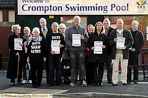 MAKING a stand . . . Councillor Mark Alcock (centre) with other councillors and friends ready to hand out leaflets in a bid to help save the baths.
MAKING a stand . . . Councillor Mark Alcock (centre) with other councillors and friends ready to hand out leaflets in a bid to help save the baths.