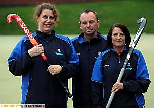 TALENTED TRIO: Sarah Barlow (left), Kevin Jackson and Yvonne Jackson have used their expertise for the benefit of Oldham Ladies’ Hockey Club.
TALENTED TRIO: Sarah Barlow (left), Kevin Jackson and Yvonne Jackson have used their expertise for the benefit of Oldham Ladies’ Hockey Club.