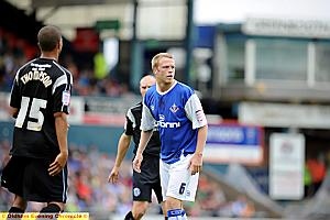 SHUT OUT: Nathan Clarke was part of a mean Athletic defensive unit at Scunthorpe on Tuesday SHUT OUT: Nathan Clarke was part of a mean Athletic defensive unit at Scunthorpe on Tuesday