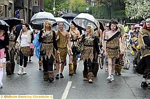 IN high spirits: walkers have enjoyed the celebration for almost 40 years — whatever the weather 
