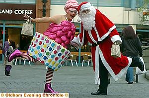 Father Christmas and the panto dame from Father Christmas and the panto dame from