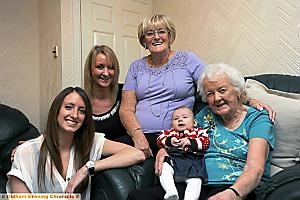 Five generations of the Ratchford family 
