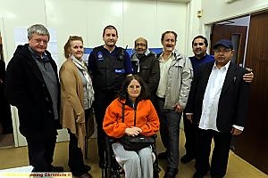 PIC L-R: Rev Howard Sutcliffe, Julie Walker (Werneth and Freehold Community Development Project), PCSO Mike Quarmby, Michelle McGahey ('Werneth Together' secretary), Trevor Forde ('Werneth Together' Chairman), Paul Maybury ('Werneth Together' vice chairman), PCSO Taqeer Ahmed, Mumtaz Khan (resident).
PIC L-R: Rev Howard Sutcliffe, Julie Walker (Werneth and Freehold Community Development Project), PCSO Mike Quarmby, Michelle McGahey ('Werneth Together' secretary), Trevor Forde ('Werneth Together' Chairman), Paul Maybury ('Werneth Together' vice chairman), PCSO Taqeer Ahmed, Mumtaz Khan (resident).