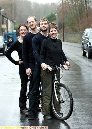 Nina Smith, David Short, Stefan Pope and Hattie Thomas get ready to put in the miles training as they get ready to take a trip from Mossley to Istanbul Nina Smith, David Short, Stefan Pope and Hattie Thomas get ready to put in the miles training as they get ready to take a trip from Mossley to Istanbul