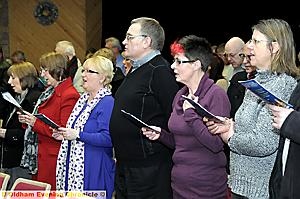 MEMBERS of the congregation in fine voice in a record-breaking singing session at Greenacres Congregational Church
MEMBERS of the congregation in fine voice in a record-breaking singing session at Greenacres Congregational Church