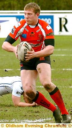 MARK BROCKLEHURST . . . two-try hero for Oldham RU.
MARK BROCKLEHURST . . . two-try hero for Oldham RU.