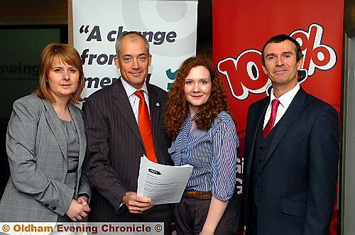 Pictured at the launch (l-r): Westwood head Nicola Brogan, Oldham Council chief executive Charlie Parker, actress Jennie McAlpine and project manager Chris Swire. Pictured at the launch (l-r): Westwood head Nicola Brogan, Oldham Council chief executive Charlie Parker, actress Jennie McAlpine and project manager Chris Swire.
