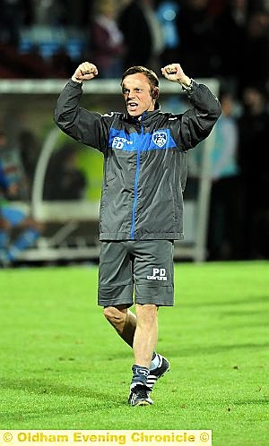 PAUL DICKOV: expecting a good atmosphere at Boundary Park tonight. PAUL DICKOV: expecting a good atmosphere at Boundary Park tonight.