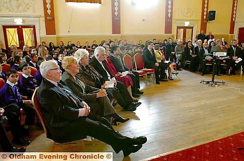 RESPECT . . . dignitaries and locals unite at Chadderton Town Hall 