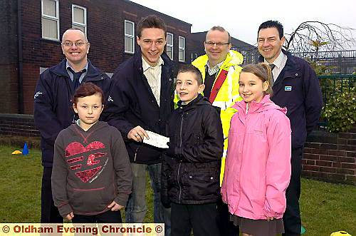STILL growing . . . (back, from left) Adrian Grocott and Simon Fenton (Costain), Mayfield deputy head Dave Simpkin and Paul Howells (Costain). Front: Kailey Mellor, Luke Bennett and Nicola Irving STILL growing . . . (back, from left) Adrian Grocott and Simon Fenton (Costain), Mayfield deputy head Dave Simpkin and Paul Howells (Costain). Front: Kailey Mellor, Luke Bennett and Nicola Irving