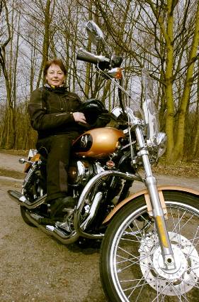 Shauna Dixon, NHS director of clinical services on her Harley Davidson 1200 Sportster. Shauna Dixon, NHS director of clinical services on her Harley Davidson 1200 Sportster.
