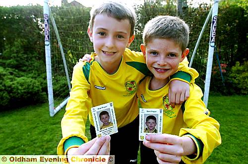 WHAT a team... Milo Simpson-Garratt (left) and Arron Orchard 
