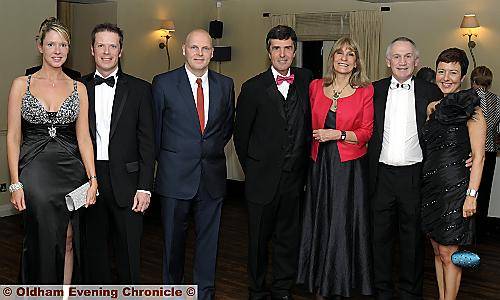 TV stars John Stapleton and Lynn Faulds Wood (centre-left) hosted an evening of fundraising fun in aid of the Kingfisher School. The event, at the White Hart in Lydgate raised £10,000 for the school. Guests included (l-r) Terri Guest, Michael Unsworth, artist Andy Powell, John and Lynn, Chris Redmond and headteacher Anne Redmond.
TV stars John Stapleton and Lynn Faulds Wood (centre-left) hosted an evening of fundraising fun in aid of the Kingfisher School. The event, at the White Hart in Lydgate raised £10,000 for the school. Guests included (l-r) Terri Guest, Michael Unsworth, artist Andy Powell, John and Lynn, Chris Redmond and headteacher Anne Redmond.