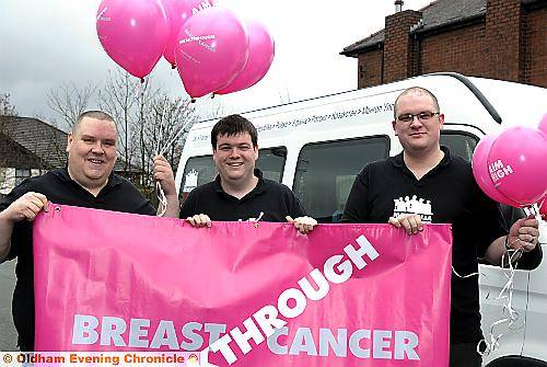 team-mates Nick Draper, John Hummer and Ben O’Donoghue ready to drive 9,000 miles to Mongolia. 