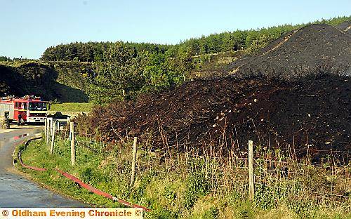 CHARRED.. A previous fire on Crompton Moor 