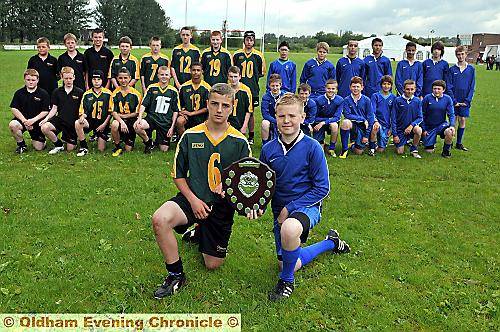 GOING FOR GLORY: Nathan Chortlon (left), the successful captain of Failsworth Year Eights, and Billy Barnes, of Saddleworth