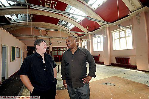 Boxing clever... Hitman Ricky Hatton joins Eric Noi to launch the new centre in Greaves Street in the shell of the Victoria House building. 