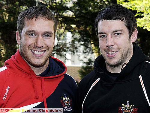 MEET THE NEW BOYS . . . Roughyeds duo Bruce Johnson (left) and Mark McCully.
MEET THE NEW BOYS . . . Roughyeds duo Bruce Johnson (left) and Mark McCully.