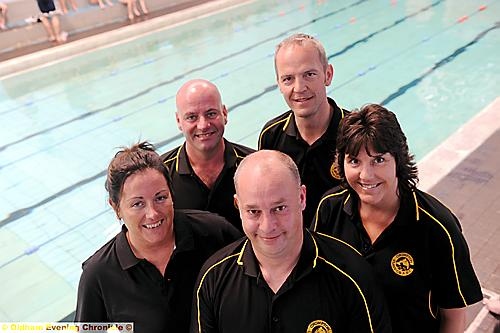 Crompton Classics Amateur Swimming Club coaches Brian Minihan (back, left), Chris Hodges, Jane Cook (middle, left), Helen Kostyk and Richard Ashworth (front). Crompton Classics Amateur Swimming Club coaches Brian Minihan (back, left), Chris Hodges, Jane Cook (middle, left), Helen Kostyk and Richard Ashworth (front).
