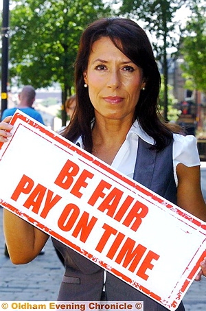 BACKING SMALL BUSINESS... Debbie Abrahams MP launches the campaign. 