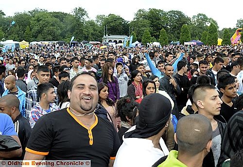 PARTY IN THE PARK... A packed Alexandra Park gets ready to have fun as the acts come on stage. 