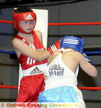 BOXING CLEVER: Rowan Albus (right) weaves out of the way of a William Crawley right hand. Pictures by CHRIS SUNDERLAND 