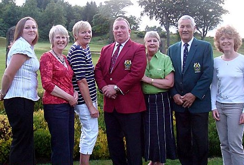 ON PARADE . . . Liz Hinchcliffe (third left) is all smiles after winning the Mr Captain’s Prize at Saddleworth. Also pictured are Kaye Orme (left, runner-up), Eileen Simpson (first day prize), captain John Knight, lady captain Brenda Gates, president Ian Lowe and Fiona Heston (second day prize).
ON PARADE . . . Liz Hinchcliffe (third left) is all smiles after winning the Mr Captain’s Prize at Saddleworth. Also pictured are Kaye Orme (left, runner-up), Eileen Simpson (first day prize), captain John Knight, lady captain Brenda Gates, president Ian Lowe and Fiona Heston (second day prize).