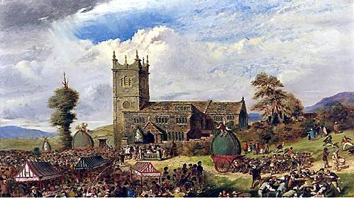 “Rushcart Festival At Saddleworth Church”, painted by John Holland in 1826, is one of the artworks at Saddleworth Museum featured on the new website 