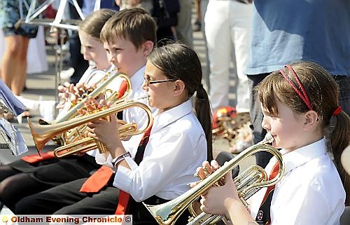 MUSICAL treat . . . Dobcross Trainer Brass Band. 
