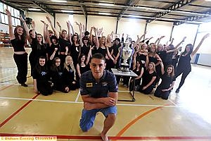 LEEDS Rhino captain Kevin Sinfield joins the army of Oldham dancers ahead of their big fixture. 
