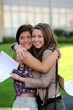 JOY for Ashleigh Hollister (left) and Lauren Jackson 