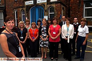 PRIDE nominees: Catherine Fox (left) and the Child Development Service at the Woodfield Centre in Werneth
PRIDE nominees: Catherine Fox (left) and the Child Development Service at the Woodfield Centre in Werneth