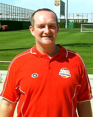 BARCA’S BACK YARD: Neil Lucas at the La Liga club’s academy. 
