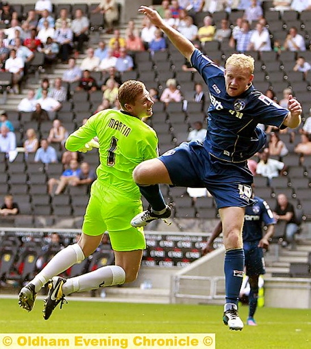 ROBBIE SIMPSON . . . excelled in his new role at Bramall Lane. ROBBIE SIMPSON . . . excelled in his new role at Bramall Lane.