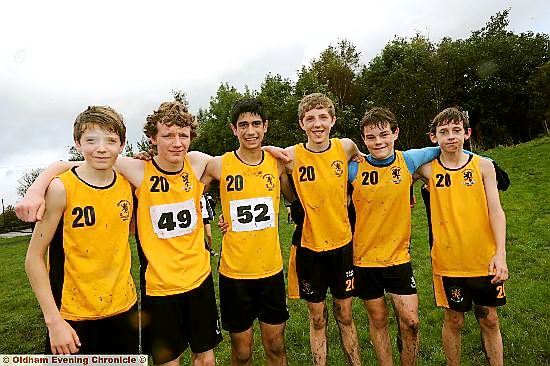 BROTHERS IN ARMS . . . Brandon Fitton (left), Mason Shoel, Marcus Day, Philip Whitham, James Kelly and Michael Patterson, of Crompton House, pose for a picture after winning the Years Seven and Eight section. BROTHERS IN ARMS . . . Brandon Fitton (left), Mason Shoel, Marcus Day, Philip Whitham, James Kelly and Michael Patterson, of Crompton House, pose for a picture after winning the Years Seven and Eight section.
