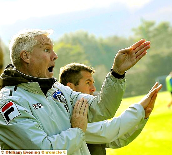 GUIDING LIGHT: Tony Philliskirk shouts orders from the touchline. 